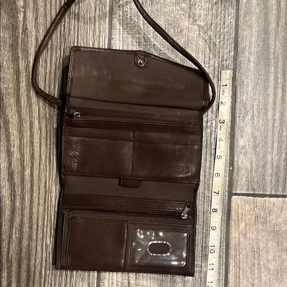 Vintage Fossil Brown Leather Bag/ clutch wallet - Picture 6 of 6
